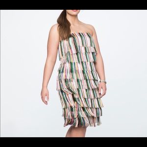 ELOQUII multi color tassel dress